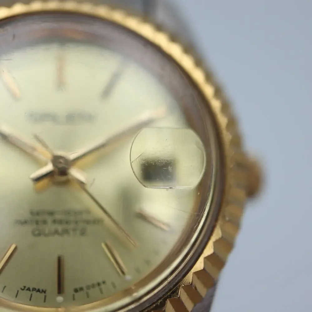 Vintage Gruen Two Tone Presidential 26mm Womens Watch Steel Bracelet New Battery